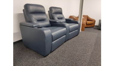 Universal Fotele Kinowe 2 siedziska zakrzywione - H2 DARK DENIM - POWYSTAWOWE