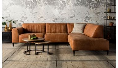 Aspen Sofa Narożna Skórzana Retro