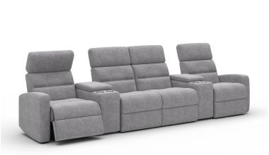 Atlas Zamszowy Fotel z Funkcją Relaks, zamszowy wysoki fotel z funkcją relax, zamszowy wysoki fotel z funkcją relaks, bardzo wygodny fotel z funkcją relaks tylko w Delux Deco, fotel relaks z regulowanym zagłówkiem, fotele kinowe relaks z konsolą i uchwyta