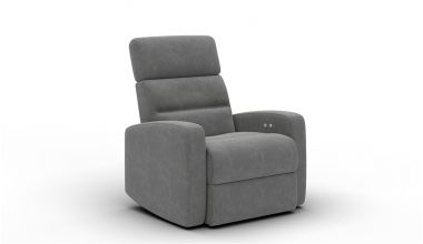 Atlas Zamszowy Fotel z Funkcją Relaks, zamszowy wysoki fotel z funkcją relax, zamszowy wysoki fotel z funkcją relaks, bardzo wygodny fotel z funkcją relaks tylko w Delux Deco, fotel relaks z regulowanym zagłówkiem, fotel kinowy relaks