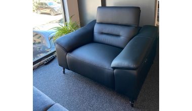 Fanelli Fotel z Funkcją Relaks Skóra Black A od ręki