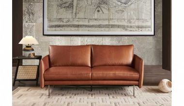 Brewster Skórzana Sofa 2 Osobowa