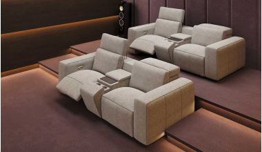 Cassoni Fotele Kinowe 2 Siedziska Tkanina