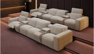 Cassoni Fotele Kinowe 4 Siedziska Tkanina