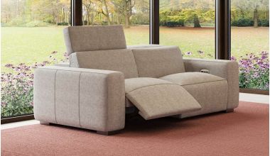 Cassoni Sofa 3 Osobowa z Funkcją Relaks Tkanina