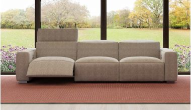 Cassoni Sofa 4 Osobowa z Funkcją Relaks Tkanina