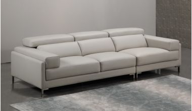 Clio Skórzana Sofa 4 Osobowa, skórzana sofa z poduszkami podparciowymi, skórzana sofa z poduszkami podpierającymi lędźwia, sofa z podwójnym podłokietnikiem, sofa w włoskiej skóry tylko w Delux Deco, sofa ze skóry Gruppo Mastrotto