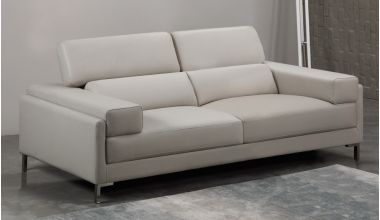 Clio Skórzana Sofa 3 Osobowa, skórzana sofa z poduszkami podparciowymi, skórzana sofa z poduszkami podpierającymi lędźwia, sofa z podwójnym podłokietnikiem, sofa w włoskiej skóry tylko w Delux Deco, sofa ze skóry Gruppo Mastrotto