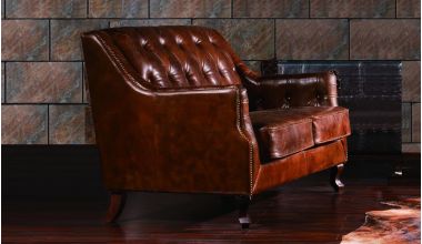 Dowding Skóra Vintage - Sofa 2 Osobowa