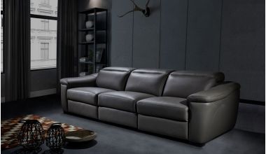 Forza Sofa 4 osobowa, skórzana sofa 4 osobowa, piękna sofa z włoskiej skóry, rozłożysta skórzana sofa, komfortowa skórzana sofa z włoskiej skóry tylko w Delux Deco