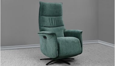 Gravity Fotel z Potrójnym Silnikiem, wyjątkowy fotel w łatwoczyszczącej tkaninie z potrójnym silnikiem, fotel z niezależnym ustawieniem podnóżka, zagłówka i oparcia, fotel rozkładający się do pozycji horyzontalnej tylko w Delux Deco
