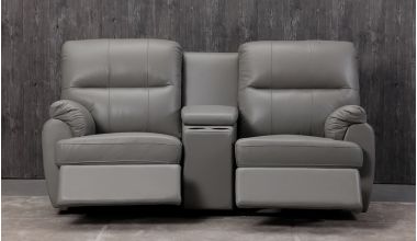 Horizon Domowe Fotele Kinowe, fotel rozkładany, skórzany fotel z pojedynczym silnikiem, rozkładany podnóżek, fotel z USB, fotel z konsolą, uchwyty na kubeczki, skórzany fotel kinowy Delux Deco