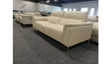 Szeroka skórzana sofa 3 Osobowa