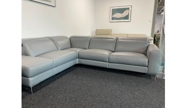 Carelli Duży Narożnik Z Funkcją Relax - kolor Whale Grey