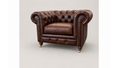 Chesterfield Fotel Skóra Vintage L006