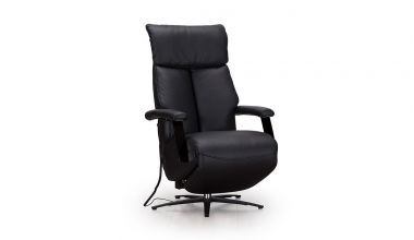 Gravity Fotel z Potrójnym Silnikiem, wyjątkowy fotel skórzany z potrójnym silnikiem, fotel z niezależnym ustawieniem podnóżka, zagłówka i oparcia, fotel rozkładający się do pozycji horyzontalnej tylko w Delux Deco