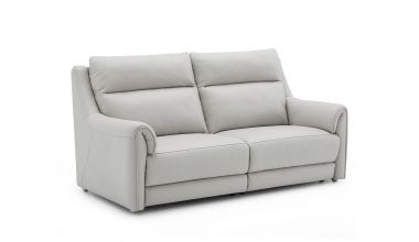Skórzana sofa z 2 szerokimi siedziskami i wysokim zagłówkiem - Marco Delux Deco