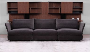 Millau Welurowa Sofa 4 osobowa