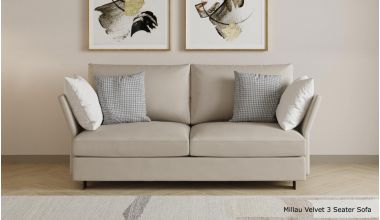 Millau Sofa, Sofa z pierzem, Sofa z naturalnym pierzem kaczym i gęsim, Sofa żakardowa ze zdejmowanymi pokrowcami, Sofa  welurowa ze zdejmowanymi pokrowcami Delux Deco