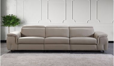 Monza Plus Sofa z Funkcją Relaks, luksusowa sofa relaks, skórzana sofa relax, sofa z elektrycznie regulowanym zagłówkiem, sofa z elektrycznie regulowanym podnóżkiem, sofa we włoskiej skórze Gruppo Mastrotto, sofa z włoskim systemem relaks Motion Italia ty