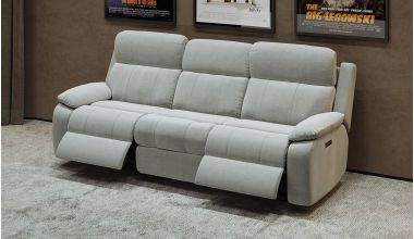 Novell Sofa 3 osobowa z funkcją relaks, jakość mechanizmów relaks Leggett&Platt, sofa z pufiastymi poduszkami, wyjątkowo wygodna sofa relaks, sofa z szerokimi siedziskami, sofa relaks w miękkim zamszu, sofa 2,5 osobowa