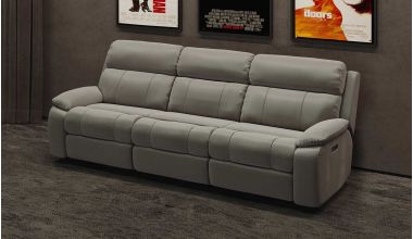 Novell Sofa Kinowa 4 osobowa z funkcją relaks, jakość mechanizmów relaks Leggett&Platt, fotele z pufiastymi poduszkami, wyjątkowo wygodna sofa relaks, sofa z szerokimi siedziskami, sofa w skórze licowej premium, sofa z USB i konsolą