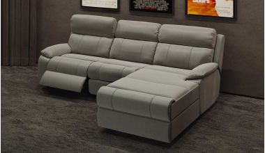 Novell Narożnik Modułowy z funkcją relaks, jakość mechanizmów relaks Leggett&Platt, fotele z pufiastymi poduszkami, wyjątkowo wygodna sofa relaks, sofa z szerokimi siedziskami, sofa w skórze licowej premium, sofa z USB i konsolą