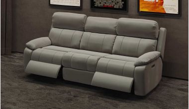 Novell Sofa 3 osobowa z funkcją relaks, jakość mechanizmów relaks Leggett&Platt, sofa z pufiastymi poduszkami, wyjątkowo wygodna sofa relaks, sofa z szerokimi siedziskami, sofa relaks w skórze licowej premium, sofa 3 osobowa