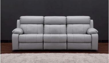 Novell Sofa 3 osobowa z funkcją relaks, jakość mechanizmów relaks Leggett&Platt, sofa z pufiastymi poduszkami, wyjątkowo wygodna sofa relaks, sofa z szerokimi siedziskami, sofa relaks w skórze licowej premium, sofa osobowa skórzana