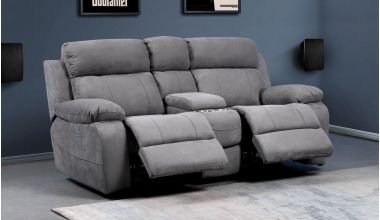 Novell Slim Fotele Kinowe 2 Siedziska zamsz Basalt Grey Powystawowe