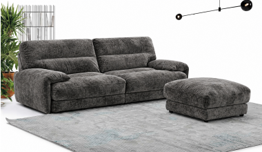 Chillax Sofa 244 cm z podnóżkiem 80/80 cm Graphite