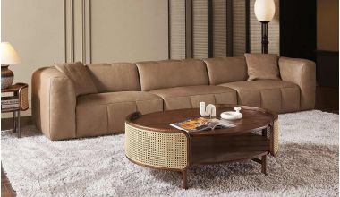 Rockingham Skórzana Sofa 4 Osobowa