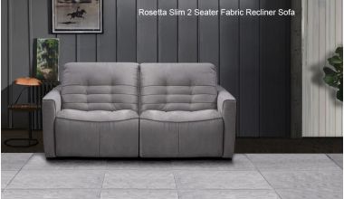 Rosetta sofa 2 osobowa Slim z funkcją relaks, 2 siedziska, zamszowa sofa, bardzo wygodna sofa, wyjątkowo wygodna sofa, systemy relaks na każdym siedzisku, sofa łatwa do utrzymaniu w czystości, elektryczne systemy relaks, sterowanie systemem relaks ukryte 