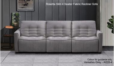 Rosetta sofa 4 osobowa Slim z funkcją relaks, 3 siedziska, zamszowa sofa, bardzo wygodna sofa, wyjątkowo wygodna sofa, systemy relaks na każdym siedzisku, sofa łatwa do utrzymaniu w czystości, elektryczne systemy relaks, sterowanie systemem relaks ukryte 