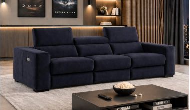 Solaro Sofa 4 Osobowa z Funkcją Relaks Tkanina
