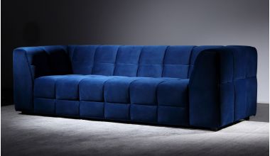 Squidoo Welurowa Sofa 3 osobowa