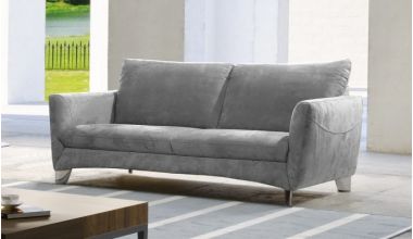 Strata Włoska 2 Osobowa Sofa Zamszowa lub Welurowa, sofa w 100 % wykonywana we Włoszech, sofa z wysokim oparciem i pięknie profilowanymi podłokietnikami, włoski design tylko w Delux Deco