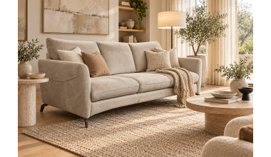 Strata Sofa 3 Osobowa Welur Koala Grey