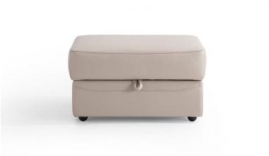 Tommaso Skórzany Podnóżek z Pojemnikiem