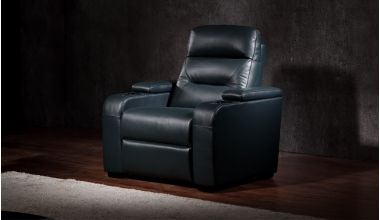 Universal Ultimate Fotel Kinowy - Pojedynczy Silnik - POWYSTAWOWY - 1 SZTUKA - Kolor Skóry Jet Black 