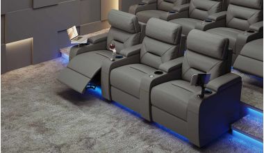 Universal Ultimate Domowe Fotele Kinowe, fotel rozkładany, fotel z podwójnym silnikiem, rozkładany podnóżek, rozkładany zagłówek, fotel z masażem, fotel z chłodziarką, fotel ze schowkiem, fotel z podświetleniem