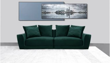 Urban Sofa 3 osobowa, Sofa z pierzem, Sofa z naturalnym pierzem kaczym i gęsim, Sofa żakardowa ze zdejmowanymi pokrowcami, Sofa  welurowa ze zdejmowanymi pokrowcami Delux Deco