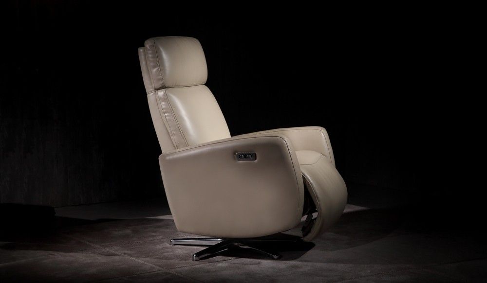 Relax Form LEATHERTEX TREVISO② Fotel obrotowy z funkcją relaks Sensmor - MKM Meble Piła