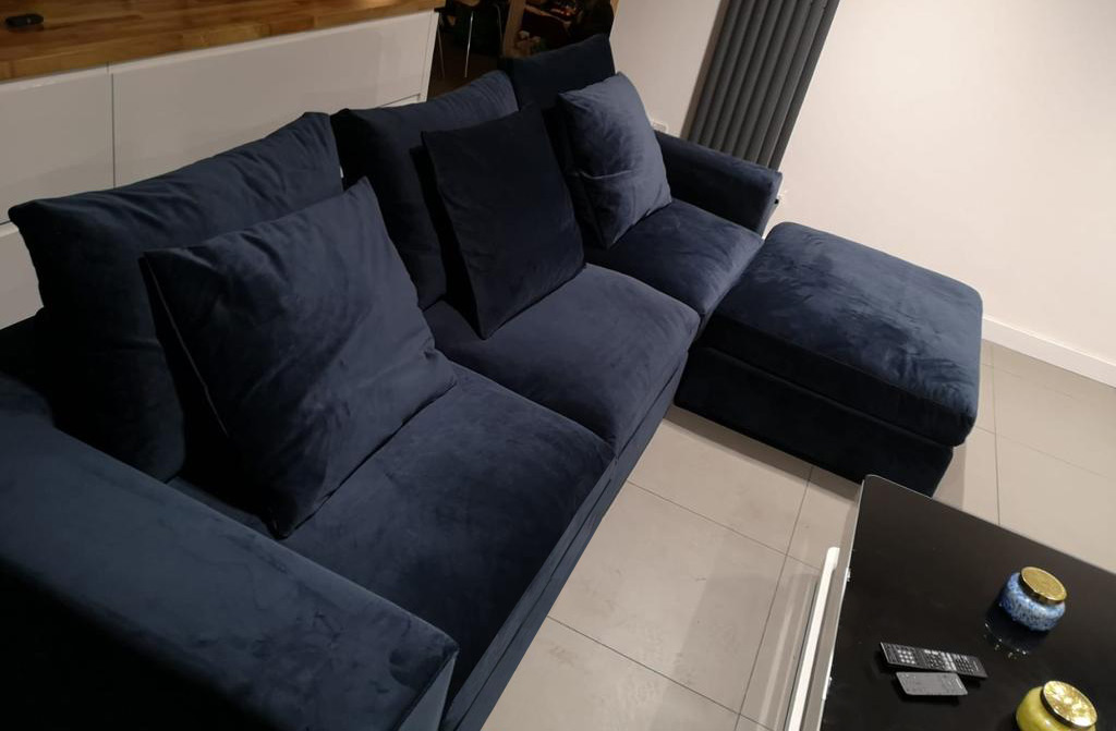 Munich L-Shape Velvet Sofa