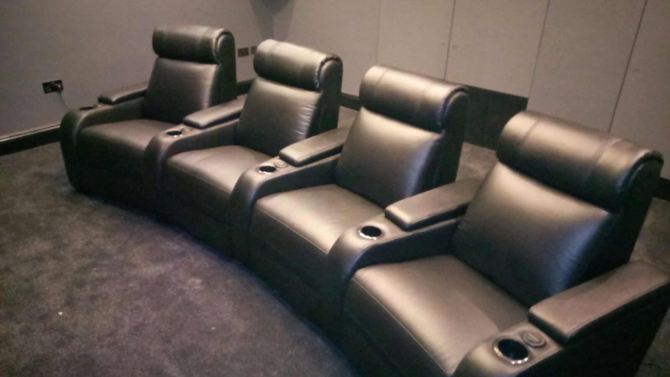 Paramount 4 Home Cinema Seating - curved